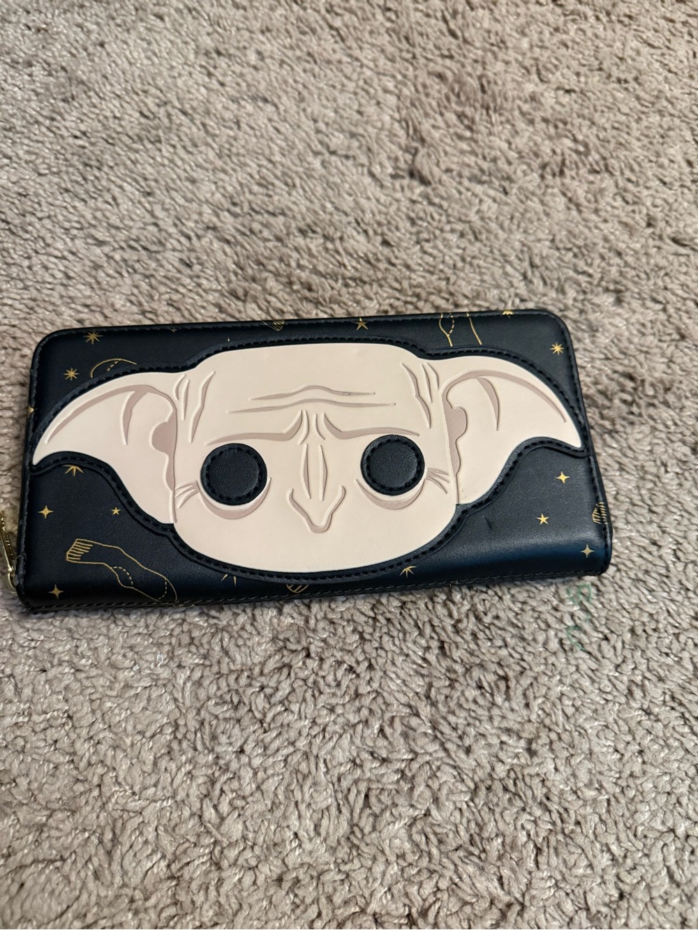 Harry Potter line Loungefly black wallet with Dobby